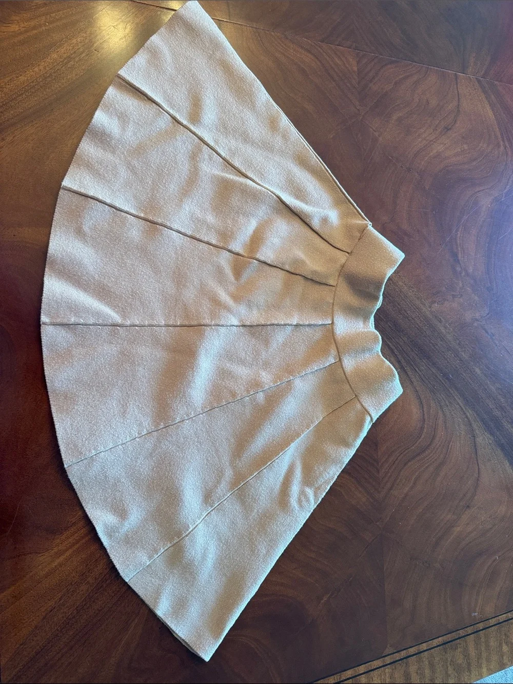 Club Monaco Knit Flared Skirt in Light Beige